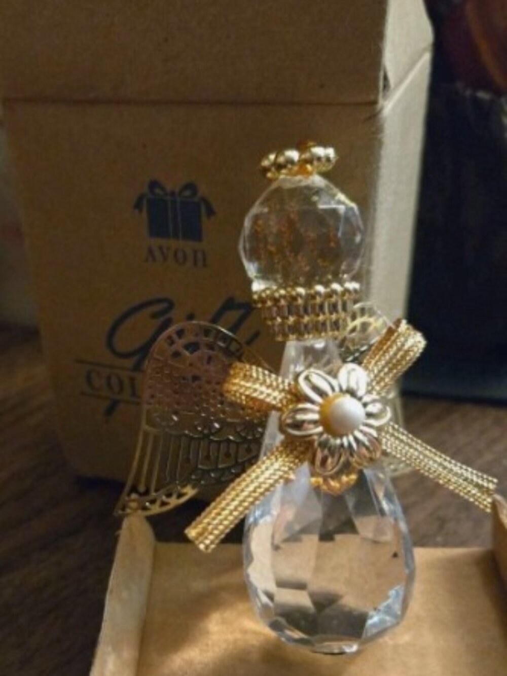 NEW Vintage AVON Angelic Reflections Ornament, Christmas Holiday, Original Box